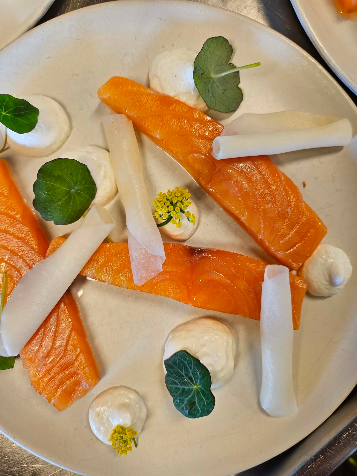 Rørt laks med urter og creme